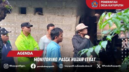 MONITORING PASCA HUJAN DERAS